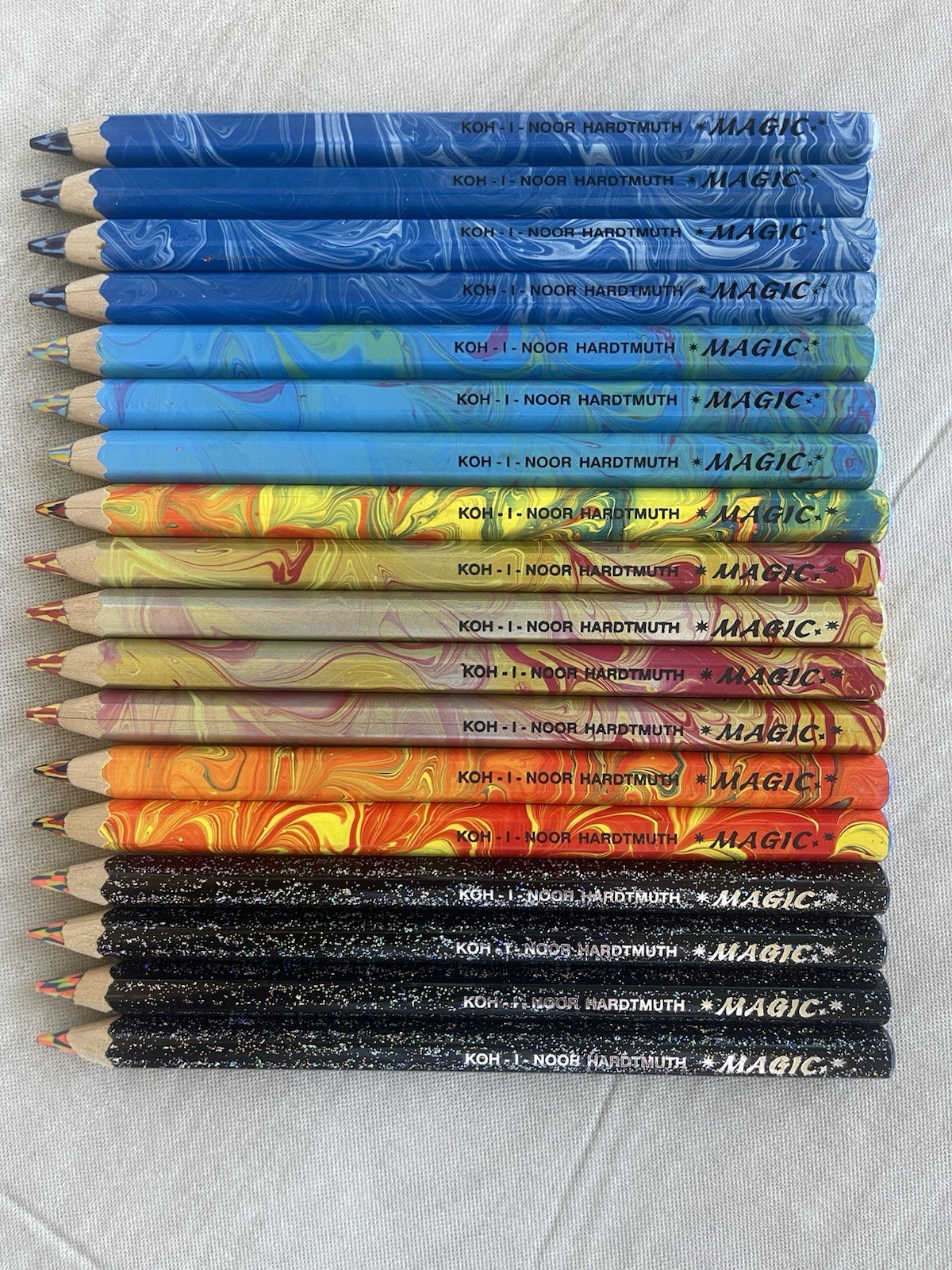 Koh-I-Noor Hardtmuth Magic Art Pencils, 18 Qty, Assorted Colors, Vintage, NOS