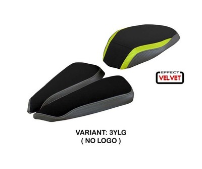 Sattelbezug Meilan Velv Gelb-Grau TPZ MV Agusta Brutale 1000RR 2020 2023 1Pd