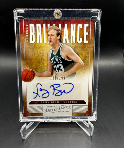 2012-13 Panini Brilliance Marks of Brilliance Larry Bird Celtics #19 Auto /199