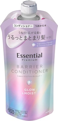 Kao Essential Premium Barrier Conditioner Glow & Moist Refill 340ml Floral Luxe