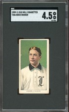 1909-11 T206 Old Mill Cigarettes Baseball Bock Hooker SGC 4.5