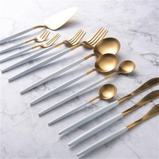 Gold Dinner Cutlery 6pc Set 18-10 Stainless Steel Chopsticks Tsubame-Sanjo