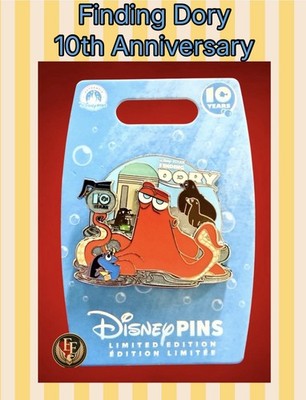 2026 Disney Parks Pin Finding Dory 10th Anniversary Hank Octopus Gerald LE 4000