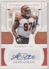2020 Panini National Treasures Signatures Holo Gold 8/10 Geno Atkins Auto 0c3