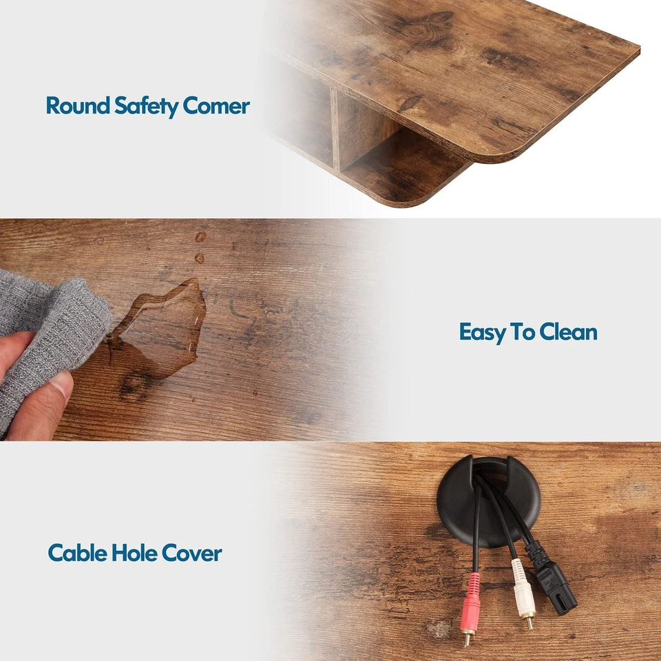 Floating TV Stand Wall Mounted, Floating Entertainment Shelf Under TV for Liv... - Image 3 of 4