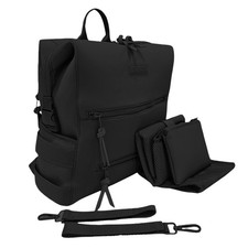 Neoprene Diaper Bag, Minimalist Backpack Diaper Bag with Pouch, Changing Pad,...