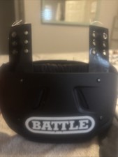 Battle Sports Protective Football Back Plate Black/White with Attachment Screws