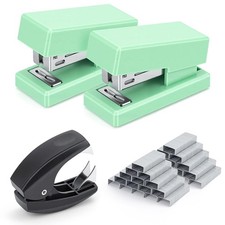Mini Stapler with 2000 Staples, 30 Sheet Capacity, Jam-Free Small Desktop Sta...