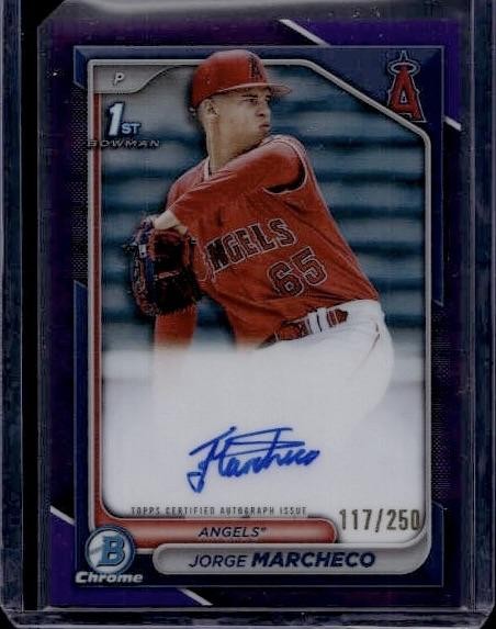 2024 Bowman #CPA-JMH Jorge Marcheco Chrome Prospect Autographs Purple /250