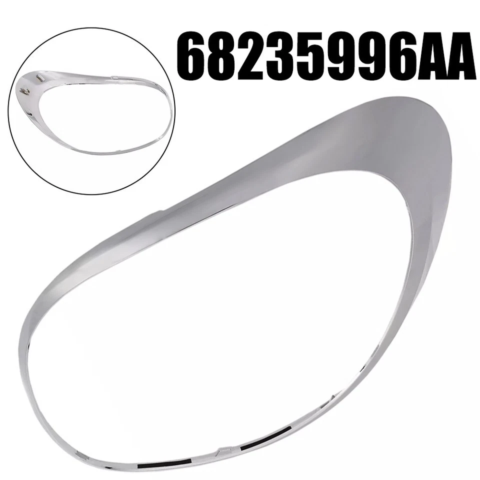 For Fiat 500L Right Taillight Lamp Trim Ring ABS Silver Chrome OEM 68235996AA - image 2 of 4