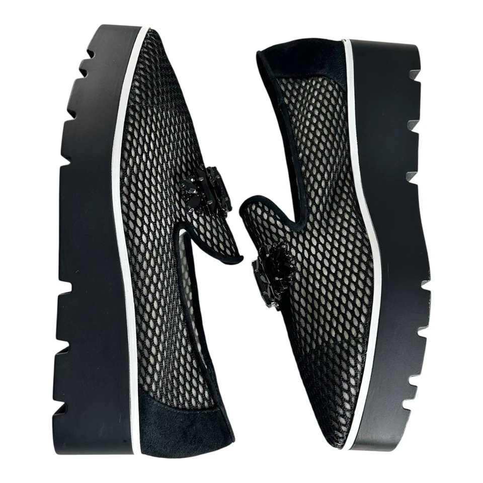 Karl Lagerfeld Paris Bri Mocasín Plano Sin Cordones Zapatos Negro Estrás Para Mujer EE. UU. 8 Foto 3 de 4