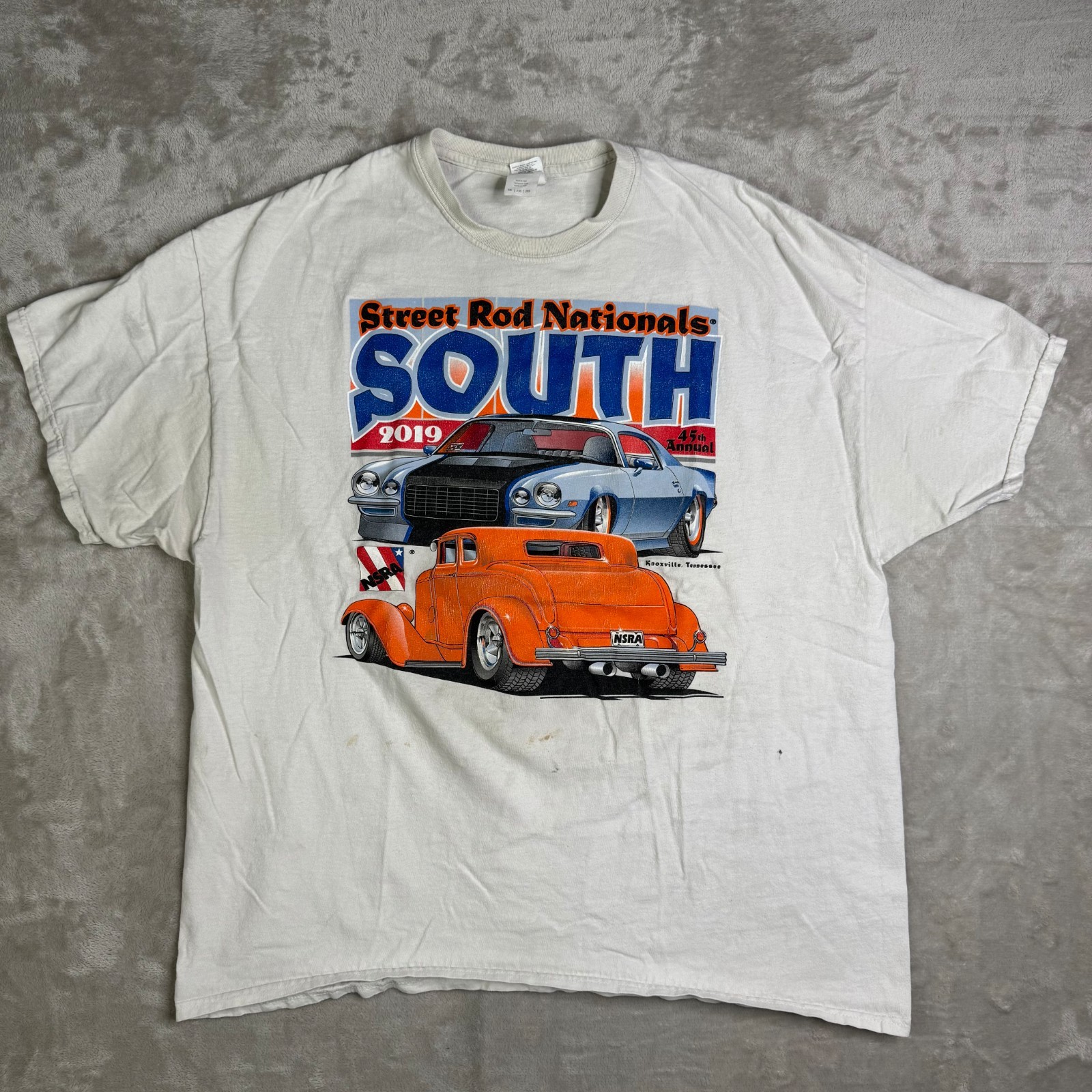 2019 NSRA Street Rod Nationals Hot Rod T-Shirt Double Sided Graphic Men’s 2XL
