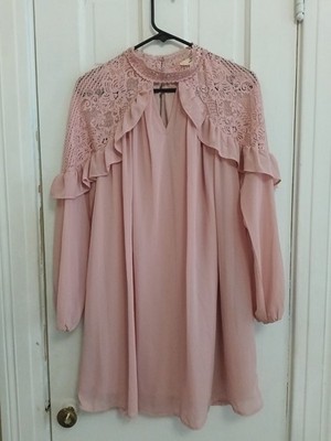 Entro S Pink Romantic Swing Babydoll Dress Angel Fairy Pixie D2