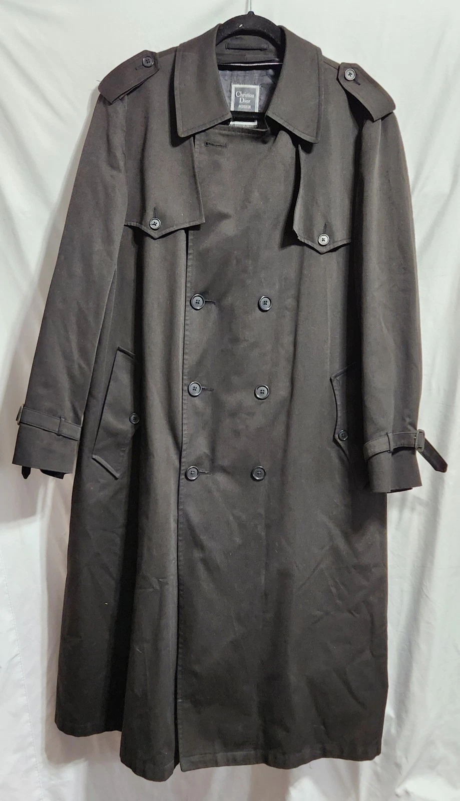 Christian Dior Monsieur Trench Coat Homme 42R Sans Doublure ni Ceinture Voir Photos