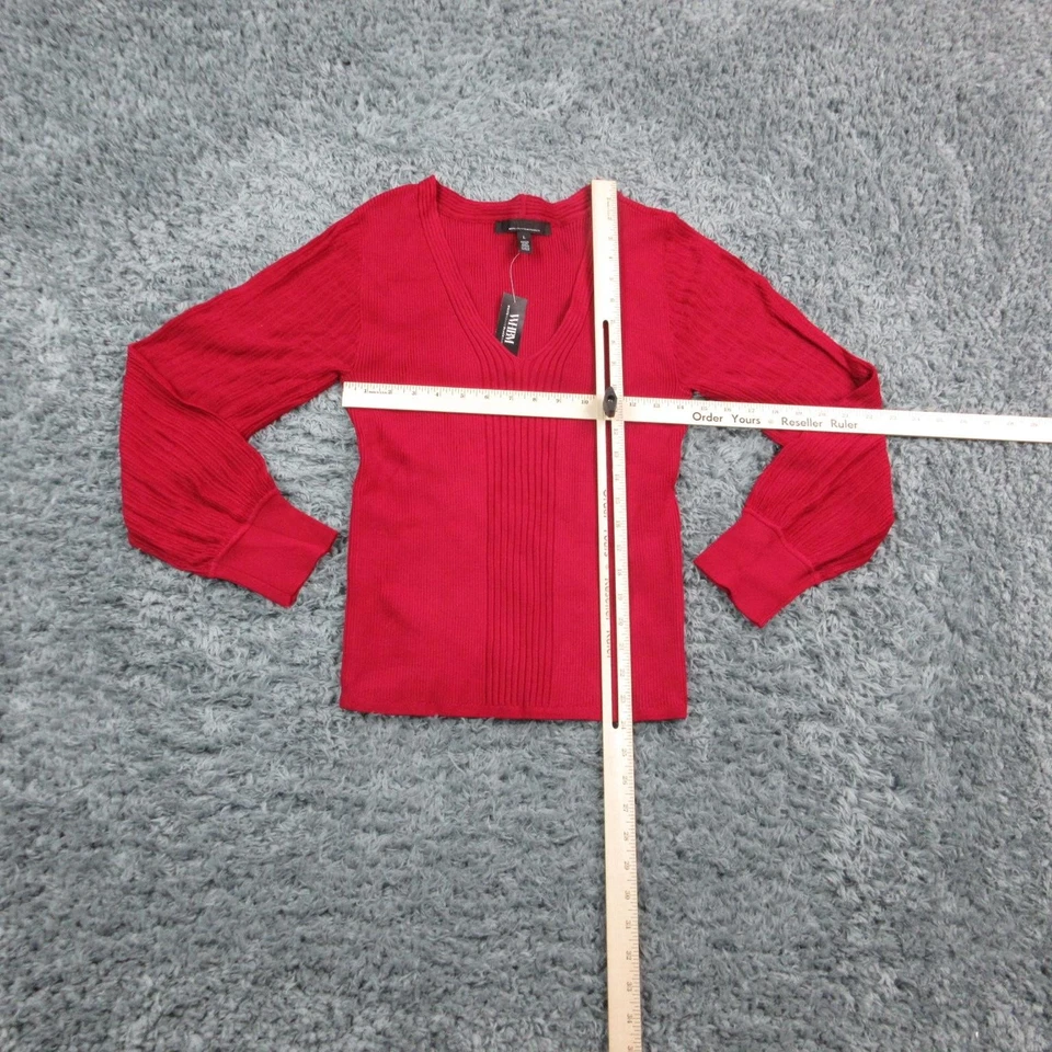 Suéter Casa Blanca Mercado Negro Mujer Grande Manga Indulgente Cuello en V Nuevo con Etiquetas Foto 3 de 4