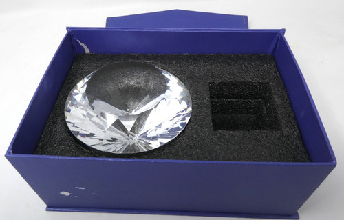 LONGWIN 120mm Clear Crystal Diamond Paperweight Wedding Decor Jewelry Chipped