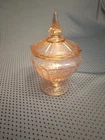 Vintage Pink Depression Glass Candy Dish + Lid (MAYFAIR / OPEN ROSE) FREE SHIP
