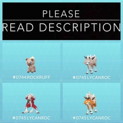 Rockruff Lycanroc Dusk Midday Midnight Forms - Pokemon Go