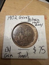 Moneta mezzo penny Gran Bretagna 1902