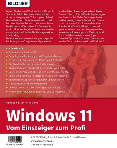 Windows 11 - Vom Einsteiger zum Profi ~ Inge Baumeister ~ 9783832804992 - Picture 10 of 10