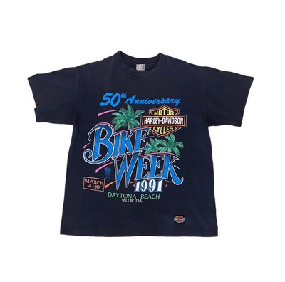 #ad 1991 Single Stitch Harley Davidson Bike Week Shirt M L $60.00