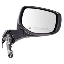 TRQ Driver Side Mirror Assembly Power Heated Memory Blind Spot Turn Signal Puddl