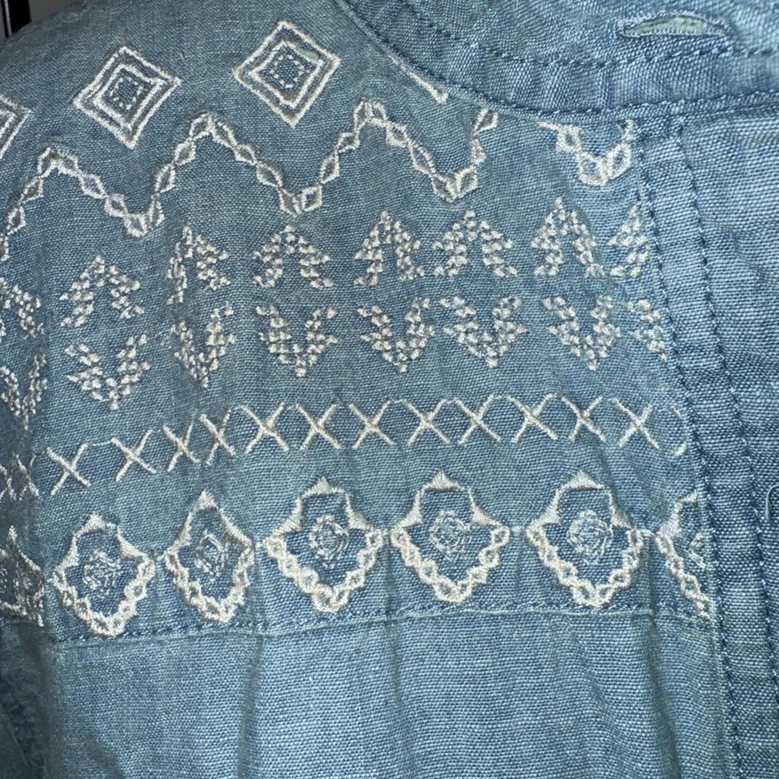 Chaps Chambray Button Down Shirt - image 2