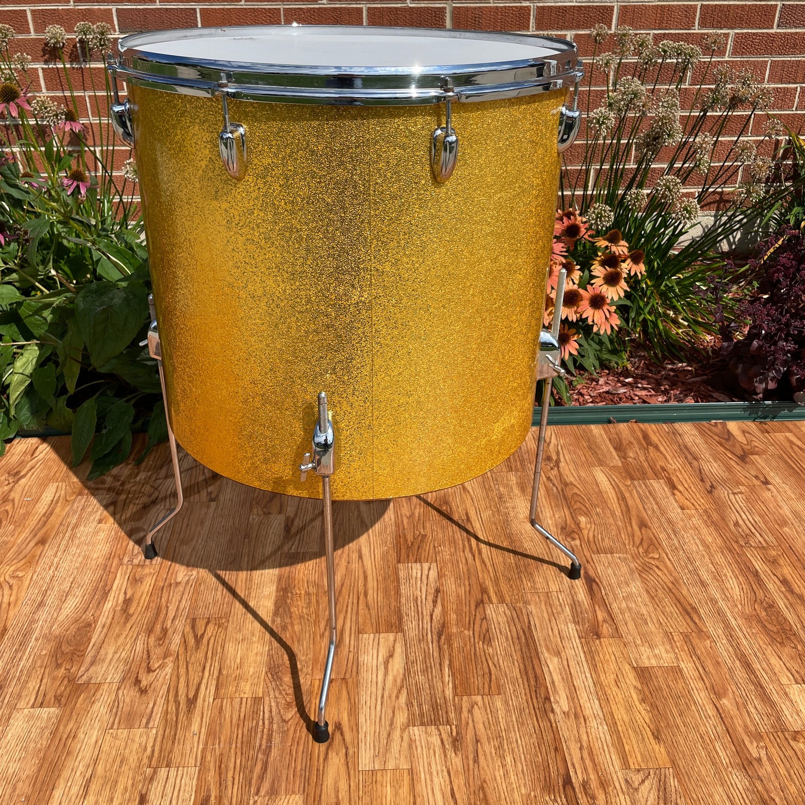 1960s Slingerland 18x20 Concert Floor Tom Gold Sparkle
