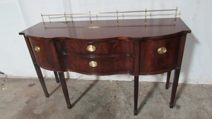 Thomasville Federal Sideboard Mahogany Brass Gallery