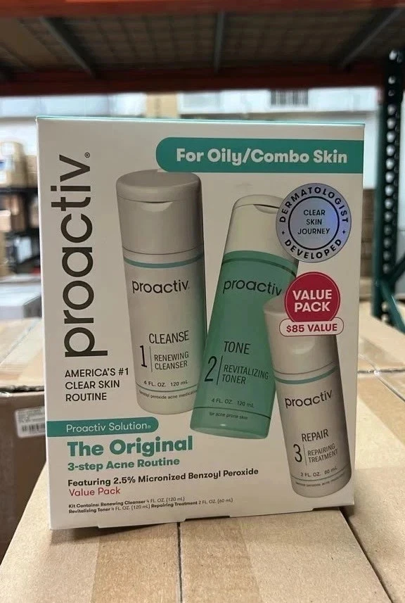Proactiv 3 Step Acne Treatment System 60 Day Cleanser Toner Repairing Original- - product detail image 2