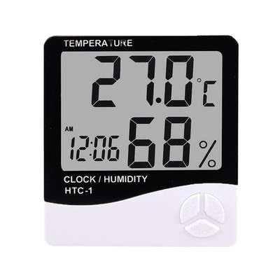 Thermometer Indoor Digital LCD Hygrometer Temperature Humidity Meter Alarm Clock