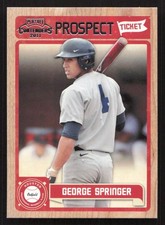 2011 Playoff Contenders George Springer Prospect Ticket #RT19 Card