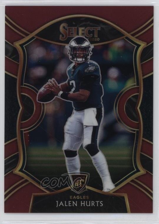 2020 Panini Select Concourse Maroon Prizm /149 Jalen Hurts #50 Rookie RC