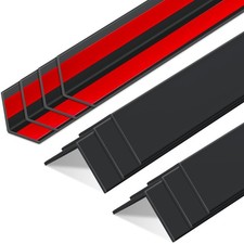 10 Pack 2-3/8 x 48 Inch Adhesive Wall Corner Protector Guards, Black Vinyl Co...