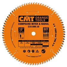 Cmt 10 In X 80 X 5/8 In Industrial Sliding Compound Miter & Radial Blades
