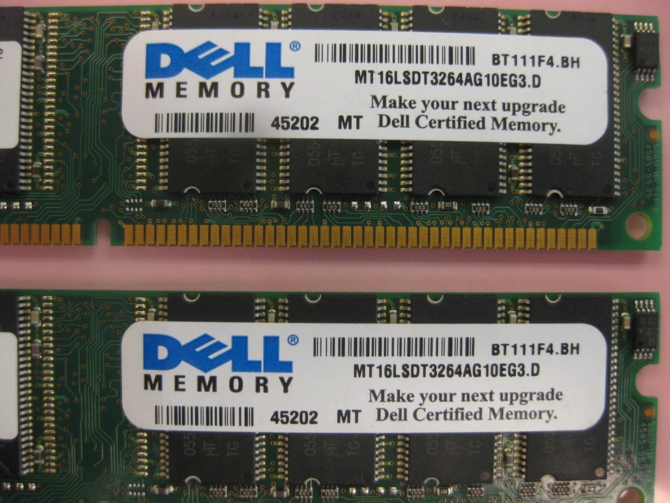 512 MB (2X256 MB) MEMORIA SDRAM RAM PC100 NO ECC sin búfer 168 pines DIMM escritorios Foto 3 de 4