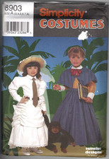 8903 SIMPLICITY - COSTUME: BLOUSE SKIRT CAPE  ACCESSORIES - GIRLS Szs: 3 to 8