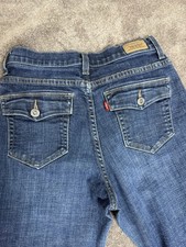 Levis 512 Jeans Women 8 Blue Denim Perfectly Slimming Bootcut Stretch High Rise