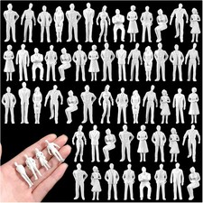 Miniatur Figuren, Modellbau, Menschenfiguren, Architektur, unbemalt, 100 Stück