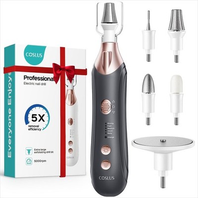 Professional Manicure Pedicure Kit, 5-in-1 Electric Nail File Black