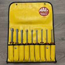 Mac Tools Vintage 4 5 5.5 7 8 9 10 11 13mm Nut Drivers With Pouch Mnd-9k Mac Tools Vintage 4 5 5.5 7 8 9 10 11 13mm Nut Drivers With Pouch Mnd-9k