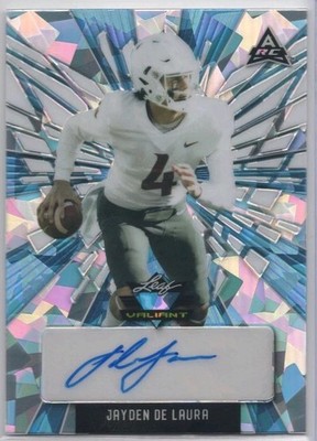 2022 Leaf Valiant Blue Cracked Ice /7 Jayden De Laura #BA-JDL Auto