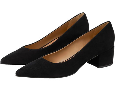 Bernardo Millie Pump Black Kid Suede Pointed Toe Womens Size 6 2E Wide