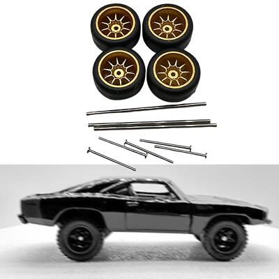 4 Stück RC Räder und Reifen Verschleißfest Fahrzeug Räder Modifizierter Reifen RC Leichtmetall Auto