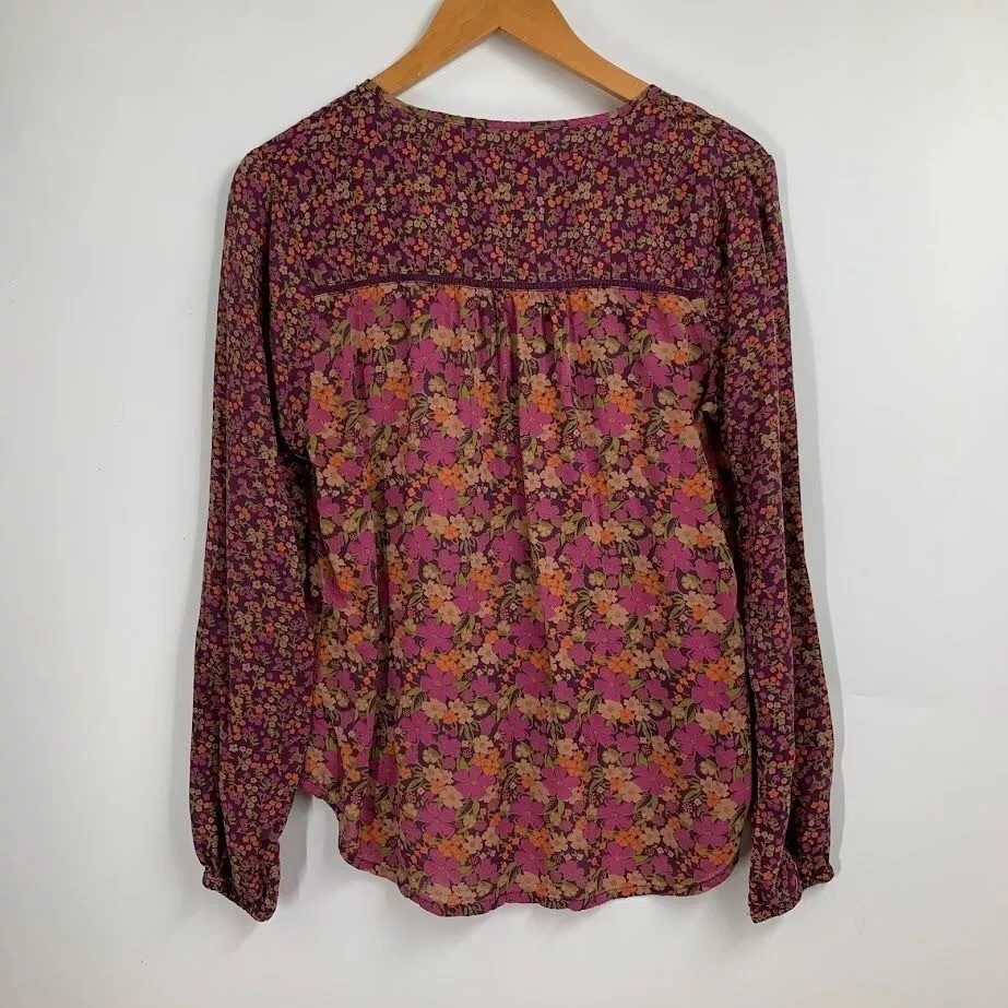 prana faith boho long sleeves pullover shirt