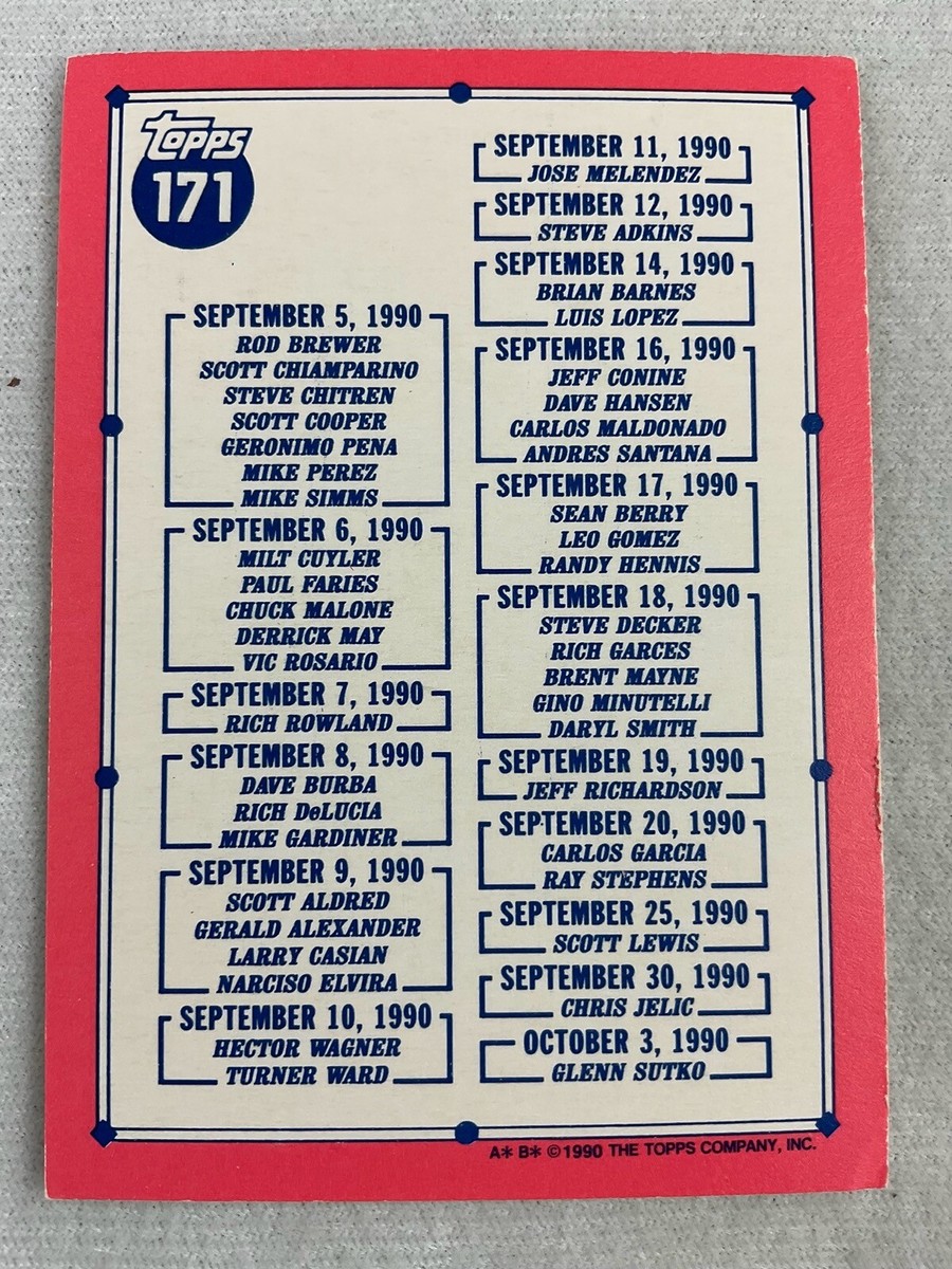 未開封　1990 TEAMSET MAJOR LEAGUE CARD topps 1990 MLB Debut