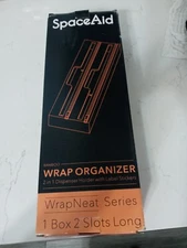 SpaceAid 2 in 1  Bamboo Organizer Dispenser Holder Cutter Wrapneat Series NEW