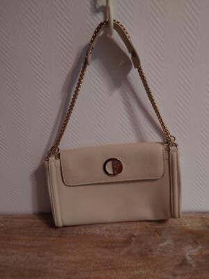 Versace Collection kleine Handtasche beige Markenlogo