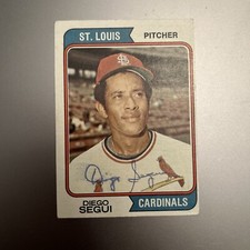 DIEGO SEGUI 1974 TOPPS AUTOGRAPHED SIGNED AUTO BASEBALL CARD