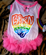 Pet Dress Dog or Cat "Born This Way" med ea. New w/ Tag! SUMMER SALE!